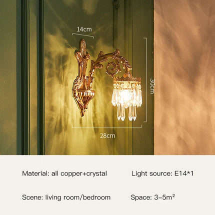 Applique murale classique décorative en cristal pour intérieur — LZ4X9T1