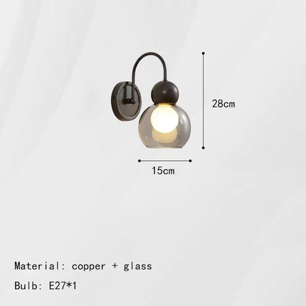 Applique murale moderne en verre et cuivre pour luminaire — LZ4P9XJ