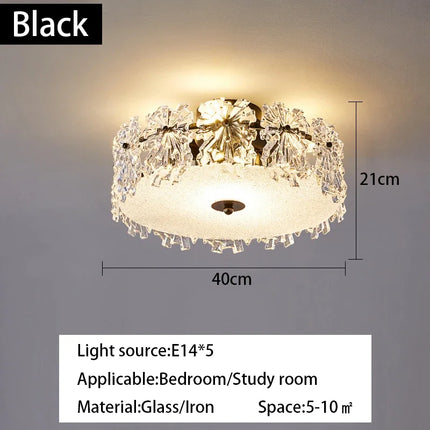 Plafonnier LED en verre cristal au design minimaliste pour intérieur élégant — LZ4X9Q2M