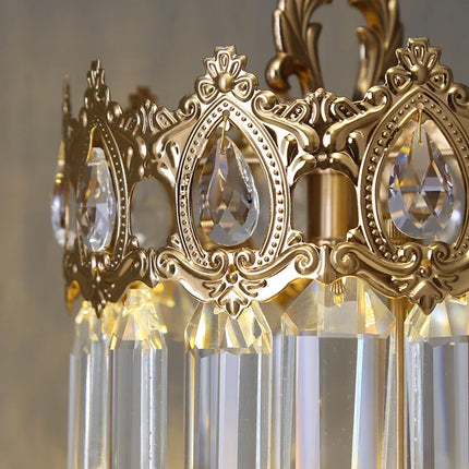 Lampe de chevet luxe couronne en cristal pour décoration chambre élégante — LZ4X9T
