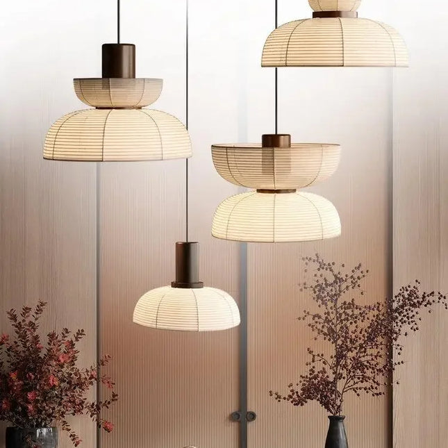 plafonnier wabi sabi en tissu pour une ambiance japonaise