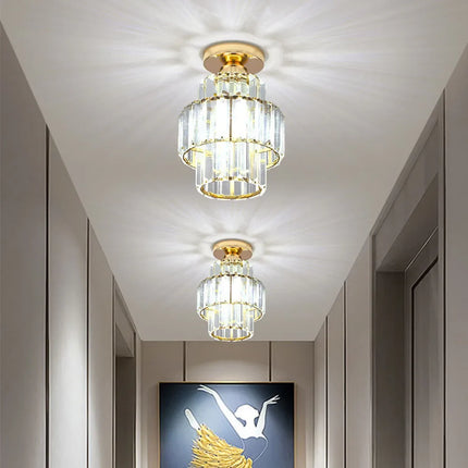 Plafonnier moderne en cristal K9 pour décoration intérieure élégante — LZ4X9M