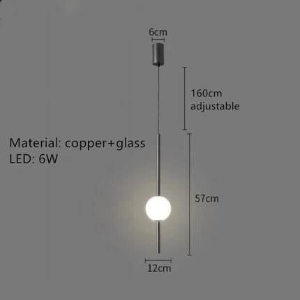 Suspension LED en laiton avec cordon réglable design moderne — LZ4XJ9