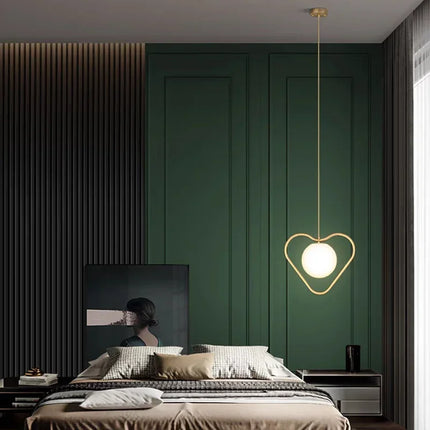 Lustre LED minimaliste en verre pour hôtel — LZ4X9P