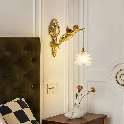 Applique murale vintage en cuivre avec cristal Angelique — LZ4X9T1
