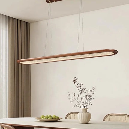 Suspension moderne en noyer pour bar led décoratif