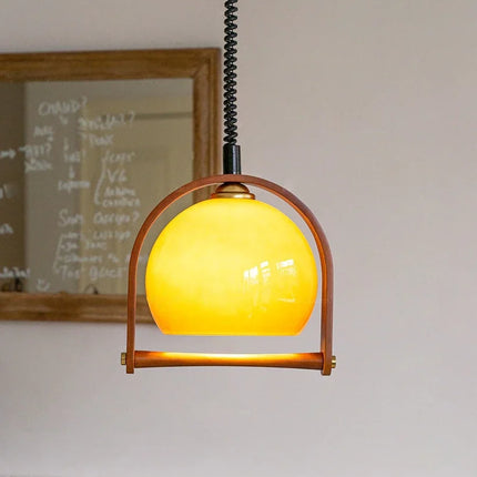 Lustre suspension rétro en verre pour décoration intérieure élégante — LZ4X9T