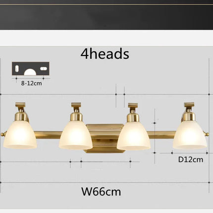 applique murale vintage led avec abat-jour en verre bronze