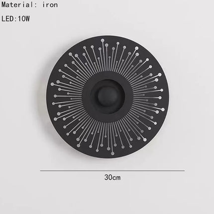 Applique murale LED ronde style art déco pour ambiance chaleureuse — LZ4P9XQ