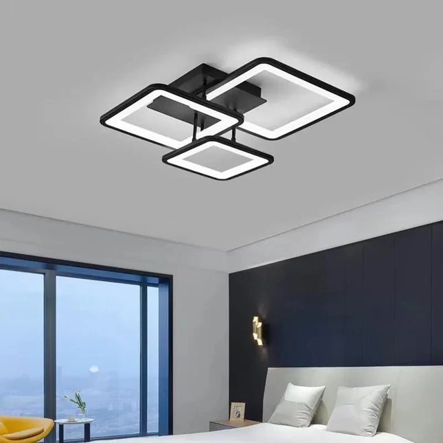 Plafonnier LED moderne noir pour éclairage intérieur — LZ4X9P