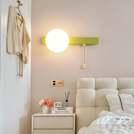 Applique murale LED moderne en verre avec interrupteur pour chambre d'enfant — LZ4X9T2