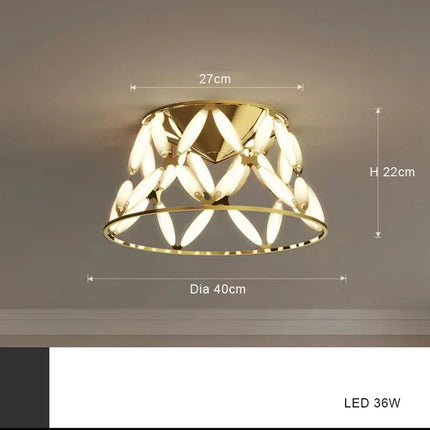 Plafonnier LED minimaliste avec abat-jour fantaisie design moderne — LZ4XJ9