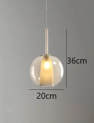 Suspension en verre au design nordique moderne pour éclairage décoratif — LZ4M9X2