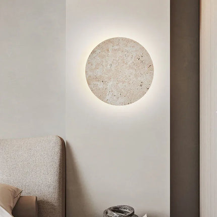 Applique murale ronde en pierre naturelle au design artistique — LZ4X9JQ