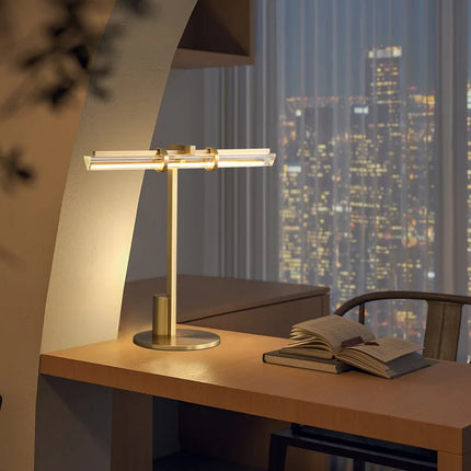 Lampe de bureau LED minimaliste en cristal pour lecture et travail — LZ4X9P2
