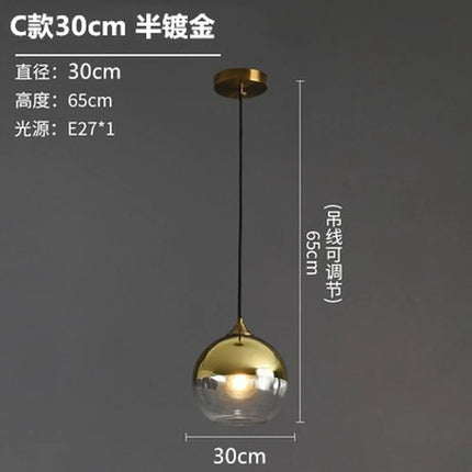 Lustre suspension en verre au design nordique pour intérieur — LZ4P7XQ