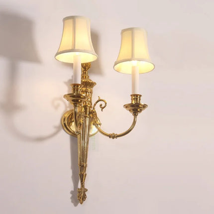 Applique murale LED double tête cuivre style nordique rétro — LZ4X9P2