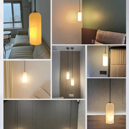 lustre en marbre design moderne pour bar restaurant