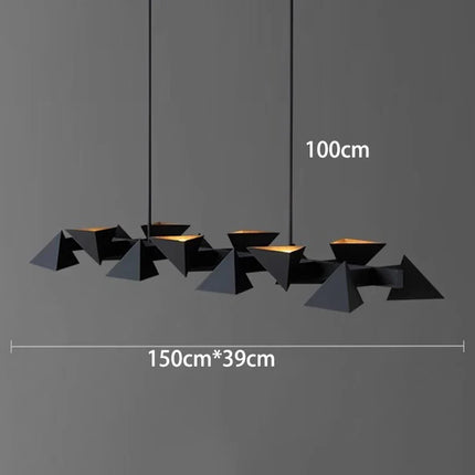 Lustre décoratif moderne en métal noir pour intérieur — LZ4X9T