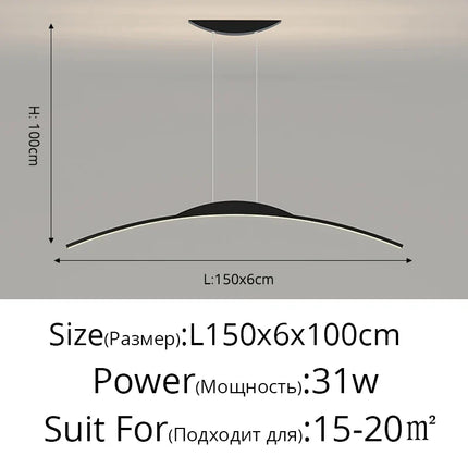 Lustre suspension LED minimaliste à hauteur réglable — LZ4X9P2