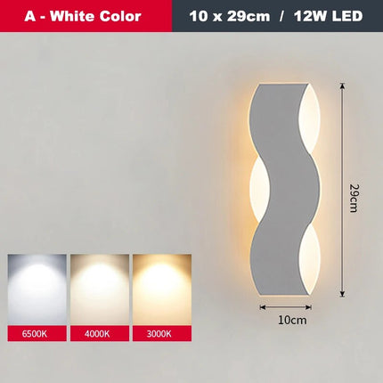 Applique murale LED design vague pour couloir intérieur — LZ4XJ9