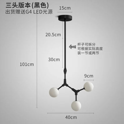 Lustre décoratif suspendu au style nordique élégant — LZ4X9M