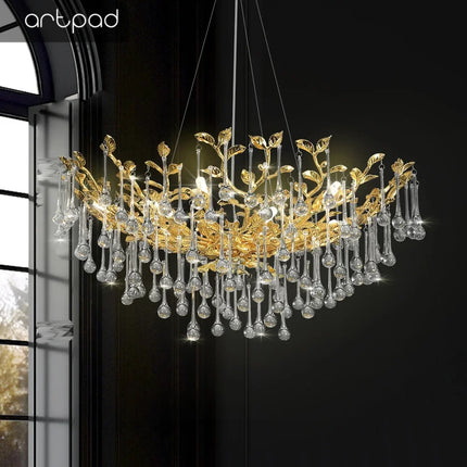 Lustre vintage en cristal au design élégant pour intérieur moderne — LZ4X9P