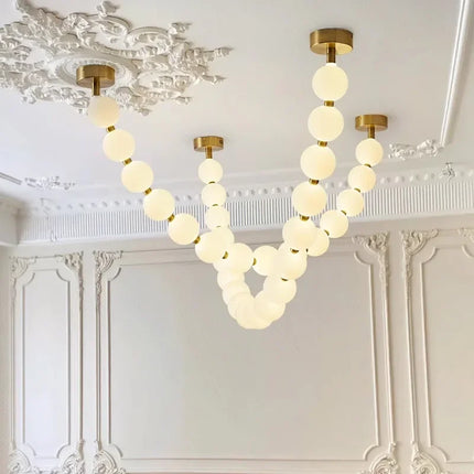 Lustre LED perles nordiques pour décoration intérieure — LZ7X9Q