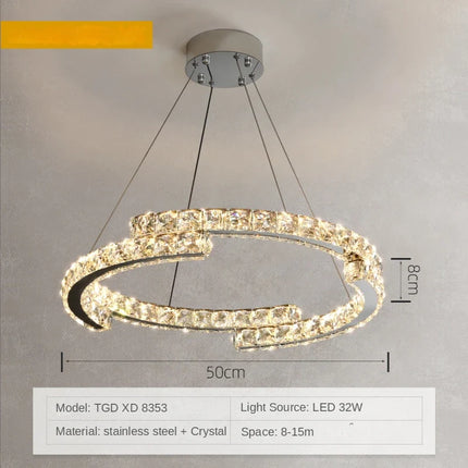 Suspension LED décorative en cristal style nordique — LZ4X9Q2F