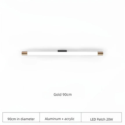 applique murale nordique led long miroir rond décoration villa