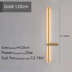 Gauche Or 120cm / Trois couleurs