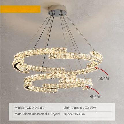 Suspension LED décorative en cristal style nordique — LZ4X9Q2F