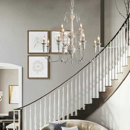 Lustre en bois massif pour éclairage et décoration intérieure — LZ4X9J