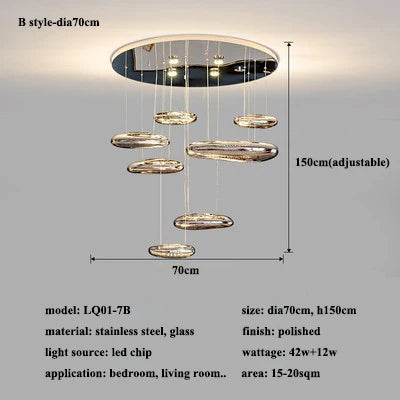 Plafonnier LED moderne décoratif en forme de goutte — LZ4X9M2