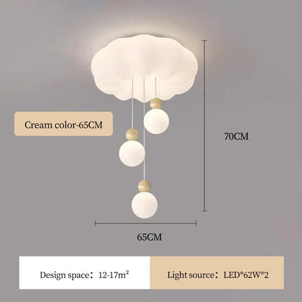 Lustre nuage romantique pour chambre d’enfant chaleureux — LZ4X9QJ