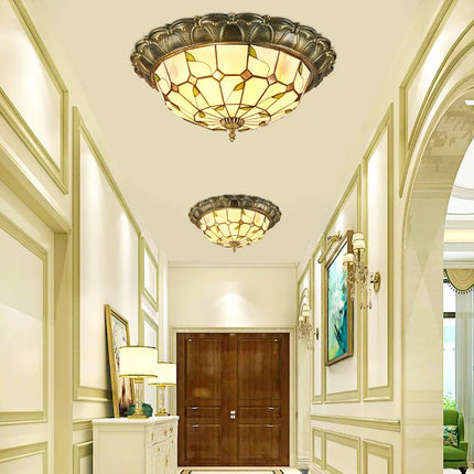 Plafonnier LED vitrail classique pour éclairage intérieur décoratif — LZ4X9Q2
