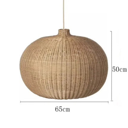 Suspension vintage en rotin fait main style chinois pour café et restaurant — LZ4X9M