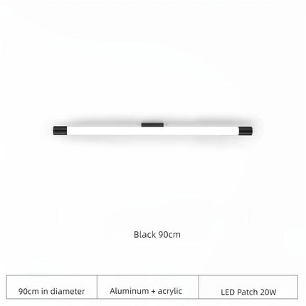 applique murale nordique led long miroir rond décoration villa