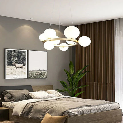 Lustre en verre moderne avec bulles décoratives — LZ4P9XQ