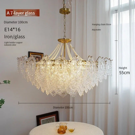 Lustre en verre clair pour intérieur élégant — LZ4X9P