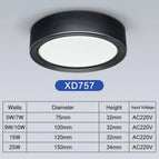 Noir 220V / Dimmable / Blanc chaud | 7W