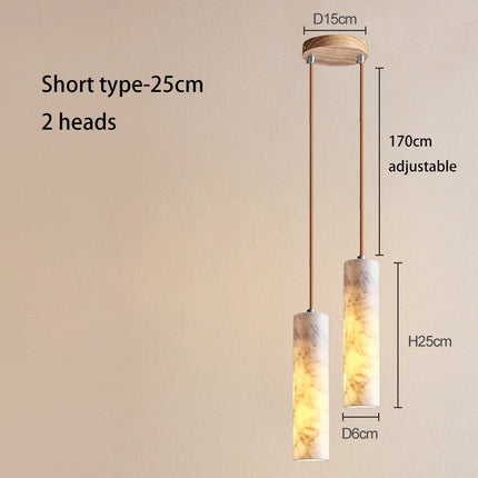 Lustre design wabi-sabi en marbre naturel pour hôtel — LZ4X9P2