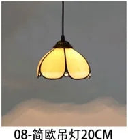 Lustre en verre style Tiffany rétro pour intérieur méditerranéen — LZ4X9P