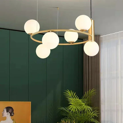 Lustre LED en verre style nordique pour décoration intérieure — LZ4X9M