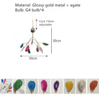 Ampoules de style A-4 / Agate verte / Lumière naturelle