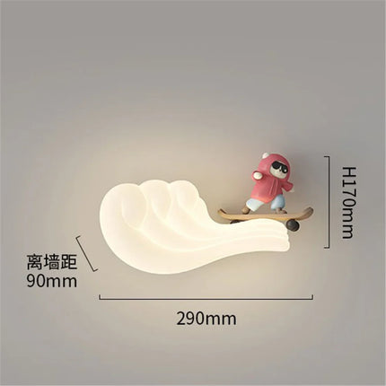 Applique murale LED baleine et voilier avec couleurs changeantes pour enfants — LZ4X9M