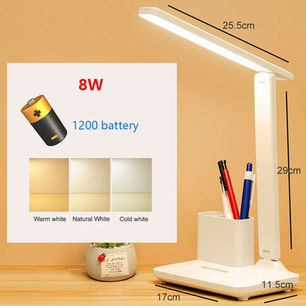 Lampe de bureau LED tactile à gradation avec port USB et protection des yeux — LZ4X9P2Q