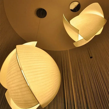 Suspension en tissu fait main style wabi sabi pour éclairage intérieur — LZ4G7XQ