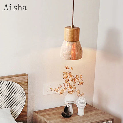Suspension décorative Wabi Sabi en pierre naturelle — LZ4Q7X9