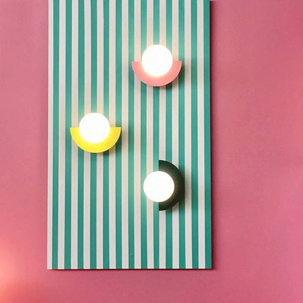 Applique murale LED demi-cercle style nordique Macaron — LZ4X9P2
